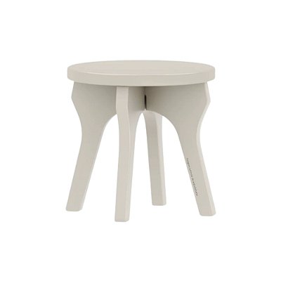 Banqueta Infantil Redonda Para Mesinha Arcos/Play - Areia