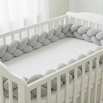 Trança Para Berço - Tricot - Cinza Steal