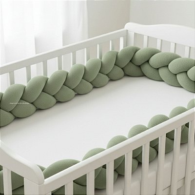 Trança Para Berço - Tricot - Verde M.Plantação