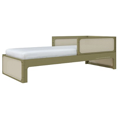 Cama Infantil Skandi - Com Cabeceira E 2 Grades - Cacto