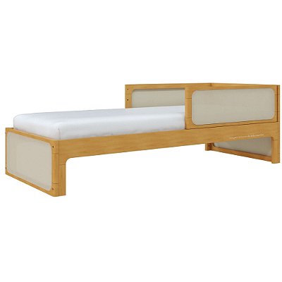 Cama Infantil Skandi - Com Cabeceira E 2 Grades - Madeira