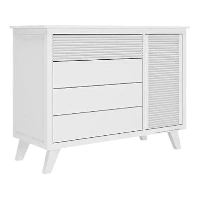 Cômoda Zig 4 Gavetas E 1 Porta - Branco