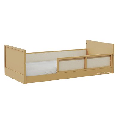 Cama Infantil Link - Com 1 Grade E Meia Em Palha Natural - Capuccino
