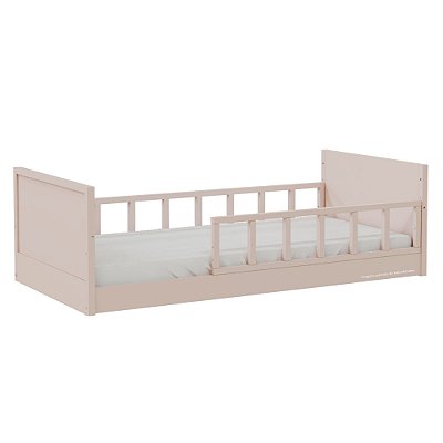 Cama Infantil Link - Com 1 Grade E Meia Palitada - Rosa Old