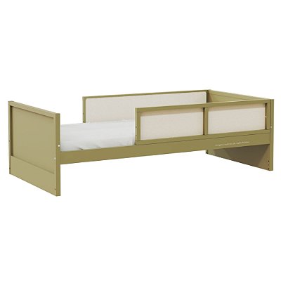 Cama Infantil Link - Com 2 Meias Grades Em Palha Natural - Cacto