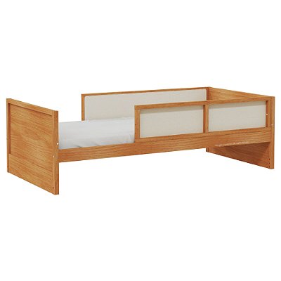 Cama Infantil Link - Com 2 Meias Grades Em Palha Natural - Madeira