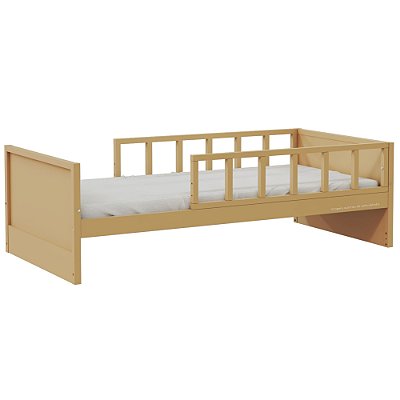 Cama Infantil Link - Com 2 Meias Grades Palitadas - Capuccino