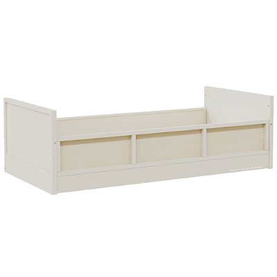 Cama Infantil Link - Com 2 Grades Em Palha Natural - Areia