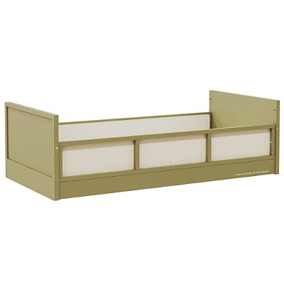 Cama Infantil Link - Com 2 Grades Em Palha Natural - Cacto