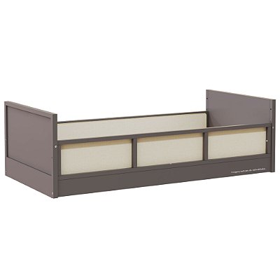 Cama Infantil Link - Com 2 Grades Em Palha Natural - Fendi