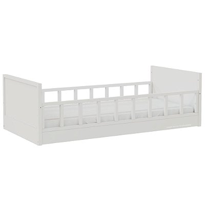 Cama Infantil Link - Com 2 Grades Palitadas - Branco