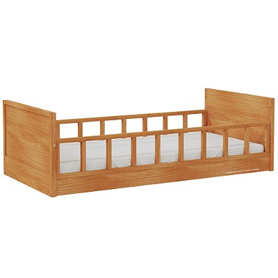 Cama Infantil Link - Com 2 Grades Palitadas - Madeira