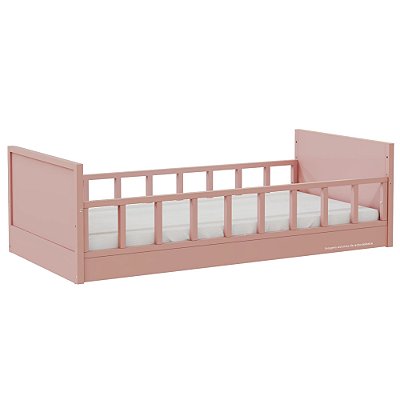 Cama Infantil Link - Com 2 Grades Palitadas - Rose
