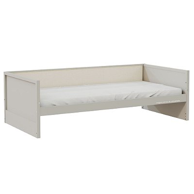 Cama Sofá Infantil Link - 1 Grade Em Palha Natural - Cinza