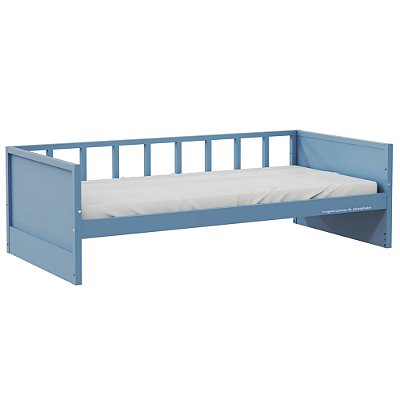 Cama Sofá Infantil Link - 1 Grade Palitada - Azul Sereno