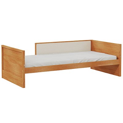Cama Infantil Link - Com Meia Grade Em Palha Natural - Madeira