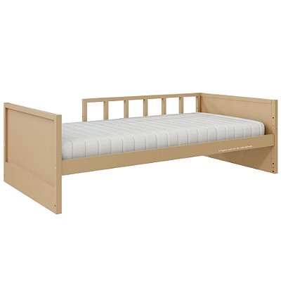 Cama Infantil Link - Com Meia Grade Palitada - Capuccino