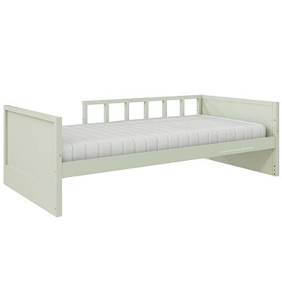Cama Infantil Link - Com Meia Grade Palitada - Verde Old