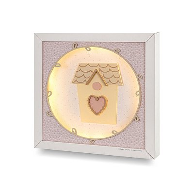 Quadro De Luz Infantil De Parede Casa - Árvore - 110500