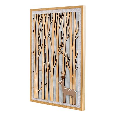 Quadro Avulso Para Quarto De Bebê E Infantil G - Bosque - 92023