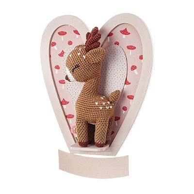 Quadro Amigurumi Bambi Personalizado Para Quarto De Bebê - Bosque - 92026 - Personalizado
