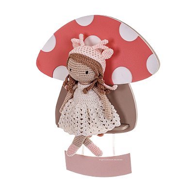 Quadro Amigurumi Menina Personalizado Para Quarto De Bebê - Bosque - 92027 - Personalizado