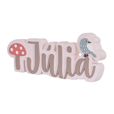Enfeite De Prateleira Infantil Com Nome Personalizado - Bosque - 92034 - Personalizado