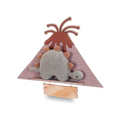 Quadro De Parede Amigurumi Vulcão - Dinos - 94026 - Personalizado
