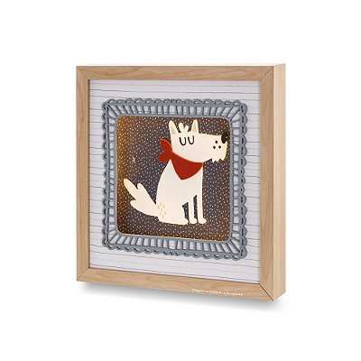 Quadro De Luz Cão Branco - Au Au - 109502