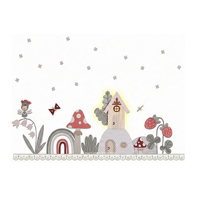Painel Decorativo Infantil Para Parede Menor Tema Fadas - Fadinhas - 103012