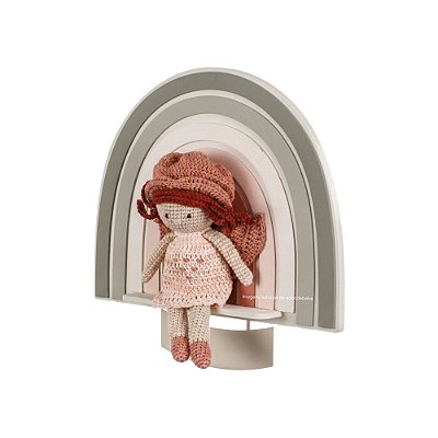 Quadro Amigurumi Arco Ìris Decorativo Infantil - Fadinhas - 103028