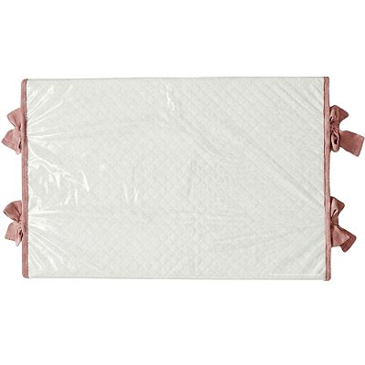 Trocador Reto - Malha Jacquard - Rosa Amaralina