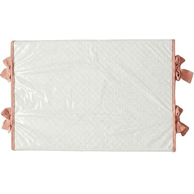 Trocador Reto - Malha Jacquard - Salmão Rosê