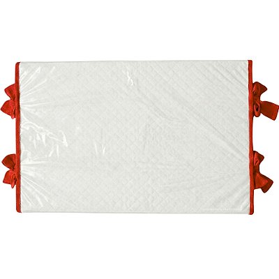 Trocador Reto - Malha Jacquard - Vermelho Tomate