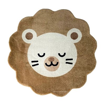 Tapete Para Quarto Infantil Orgânico - Leão Lion Gelo
