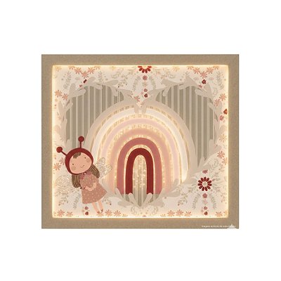 Quadro De Luz Arco Íris Decorativo Infantil - Fadinhas - 103500