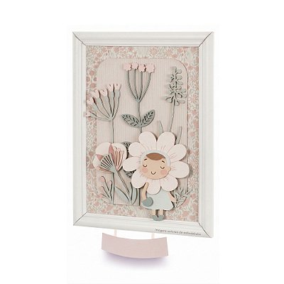 Quadro Porta-Maternidade Personalizável Para Quarto de Bebê - Flora - 105020 - Personalizado