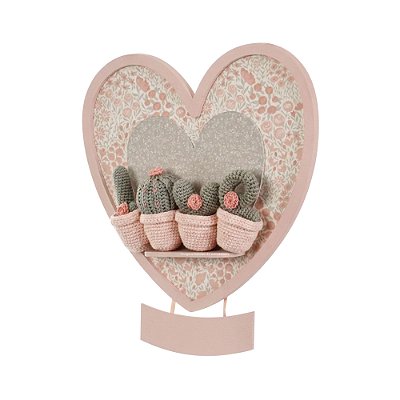 Quadro Infantil Amigurumi Love Personalizado - Flora - 105027 - Personalizado