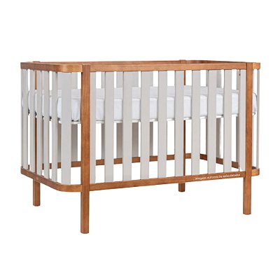 Berço 2 Em 1 Softy - Areia Com Nogueira