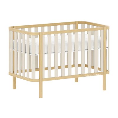 Berço 2 Em 1 Softy - Areia Com Carvalho Malva