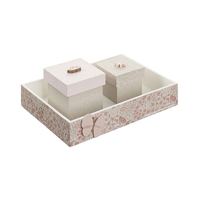 Kit Higiene Decorativo Para Quarto De Bebê - Flora - 105052