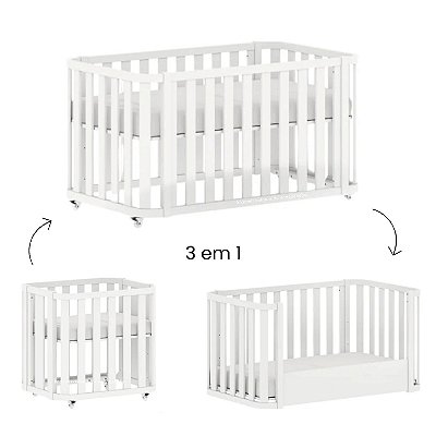 Berço 3 em 1 Evolutivo Loop - Branco