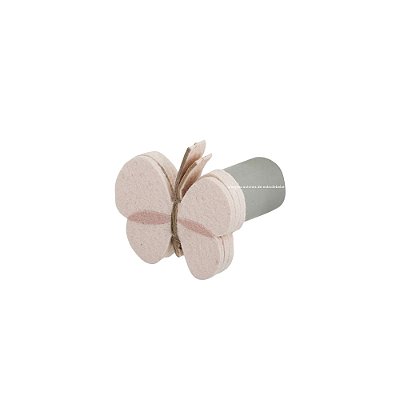 Cabideiro Unitário Infantil Borboleta Decorativo - Flora - 105121