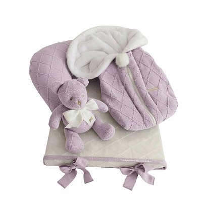 Kit Primeiros Momentos - 4 Peças Em Tricot - Lilás Depeche