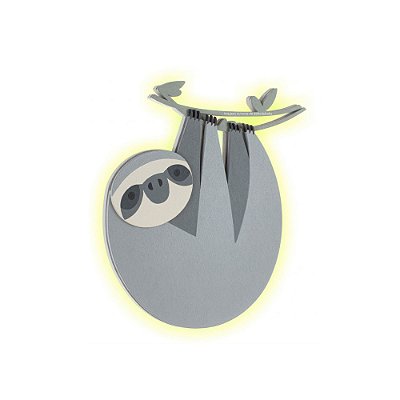 Luminária Decorativa De Parede Infantil Preguiça - Zoo - 72140