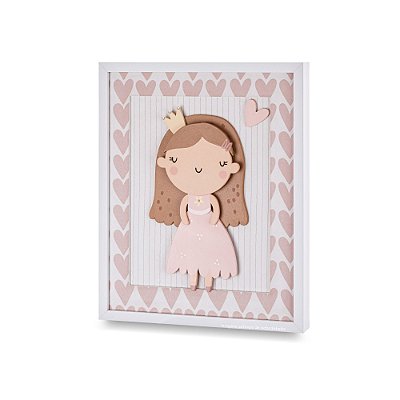 Quadro Decorativo Avulso P Princesa Para Quartinho De Bebê - Princess - 100025
