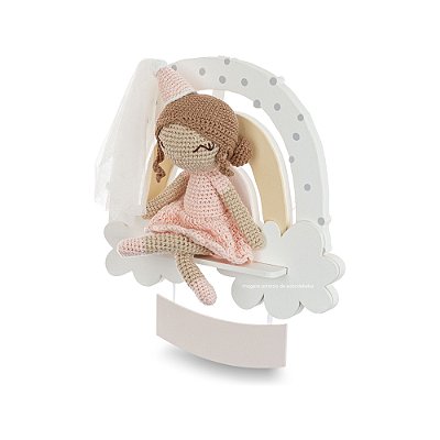 Quadro Decorativo Personalizado Amigurumi Arco-Íris - Princess - 100028 - Personalizado
