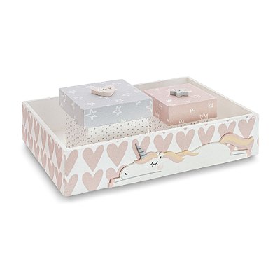Kit Higiene Organizador Decorativo Unicórnio - Princess - 100052