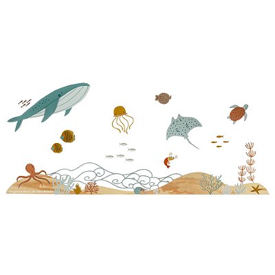Painel De Parede Decorativo Maior Fundo Do Mar - Mar - 77010