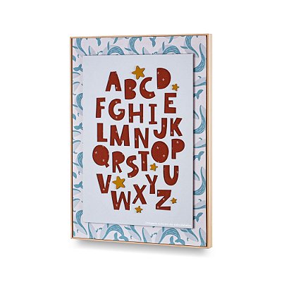 Quadro Decorativo Infantil Alfabeto M - Mar - 77024